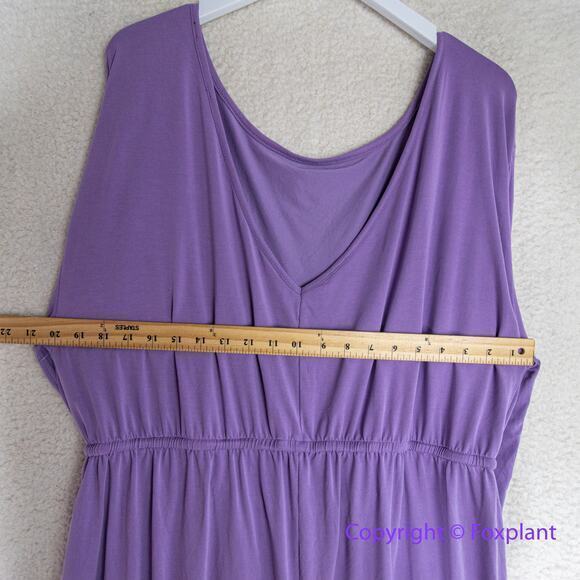New! Eloquii long bell sleeve purple romper, size‎ 18/20 - Picture 6 of 11